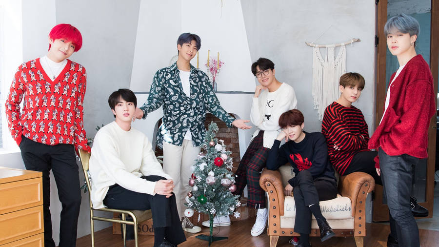 Bts Desktop Christmas Tree Wallpaper