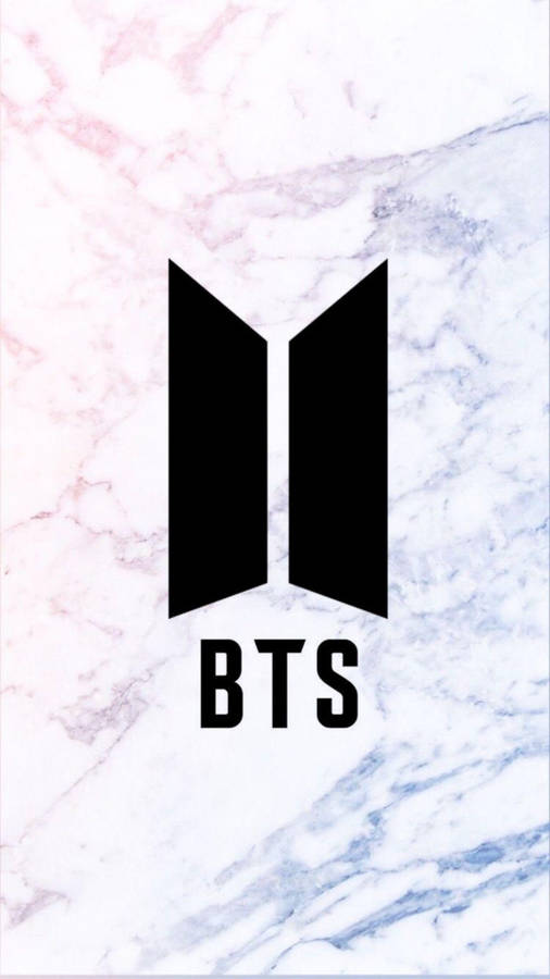 Bts Galaxy Logo With Marble Wallpaper