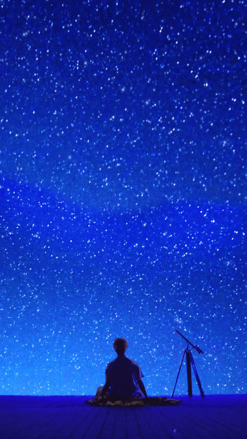 Bts Galaxy Telescope Under The Stars Wallpaper