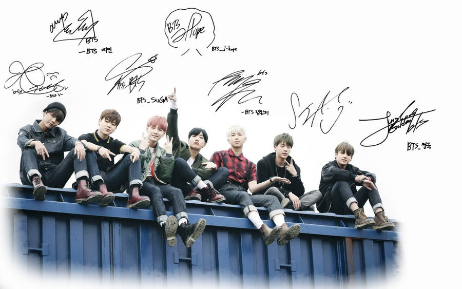 Bts Group Photo 'young Forever' Wallpaper