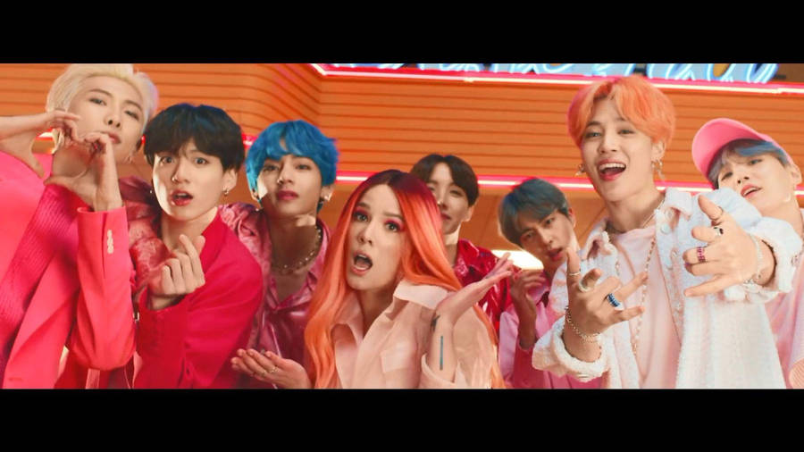 Bts & Halsey Desktop Wallpaper Wallpaper