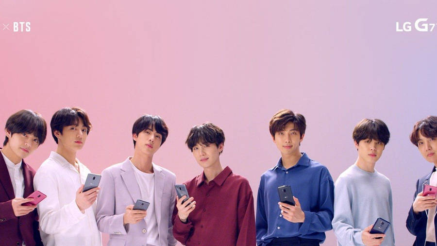 Bts Holding Lg Phones Laptop Wallpaper