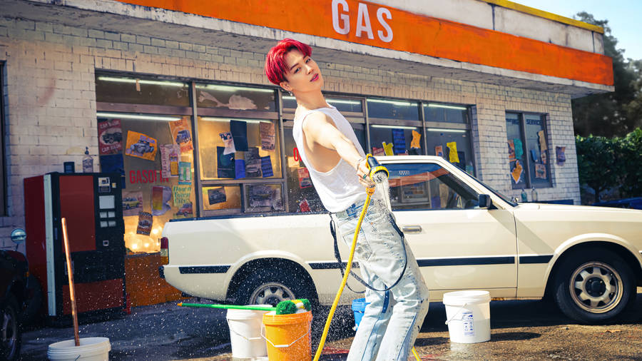 Bts Jimin Car Wash Wallpaper