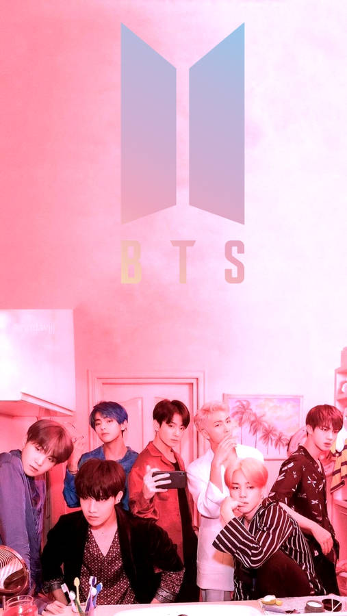 Bts Lockscreen - Pink Mirror Reflection Wallpaper