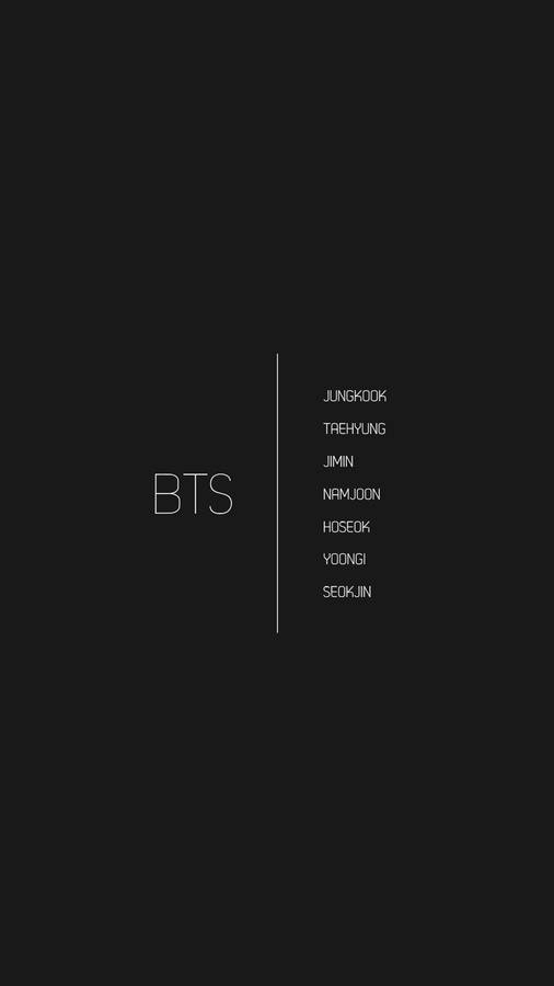 Bts Members Names Tumblr Aesthetic Wallpaper