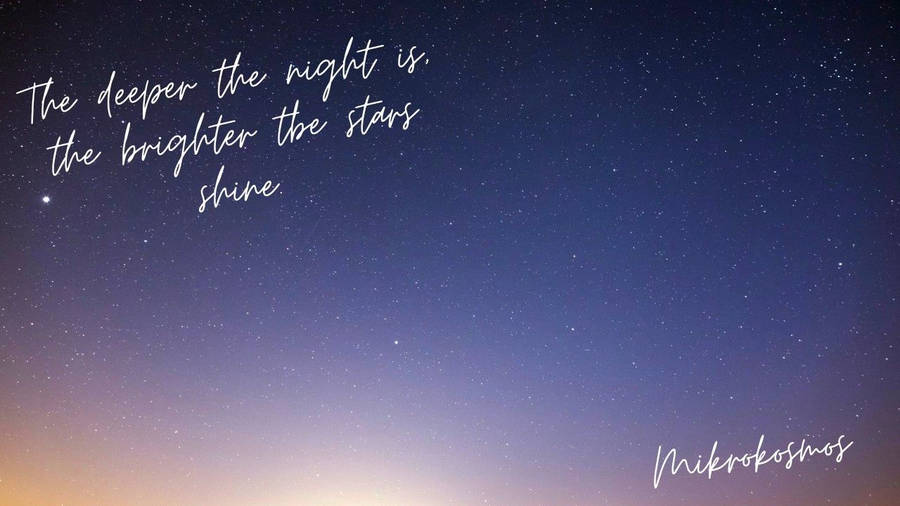 Bts Mikrokosmos Lyrics On Starry Sky Laptop Wallpaper