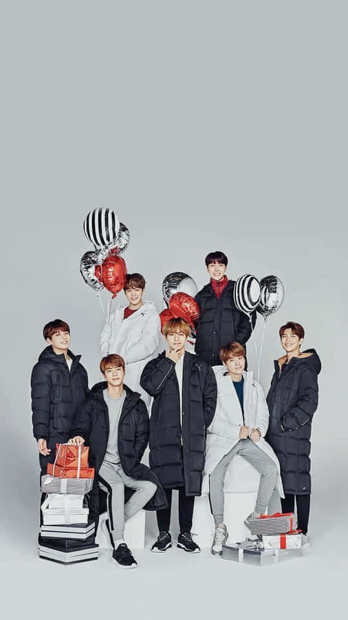 Bts Photoshoot In Puffer Jackets Wallpaper