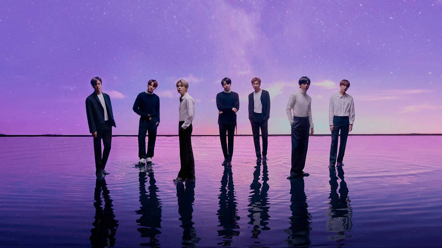 Bts Purple Reflection Aesthetic Wallpaper