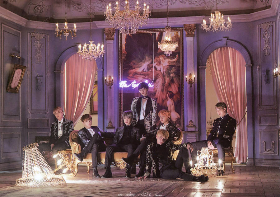 Bts Purple Royal Interior Aesthetic Wallpaper