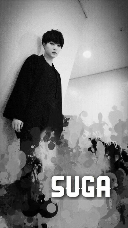 Bts Suga Grayscale Wallpaper