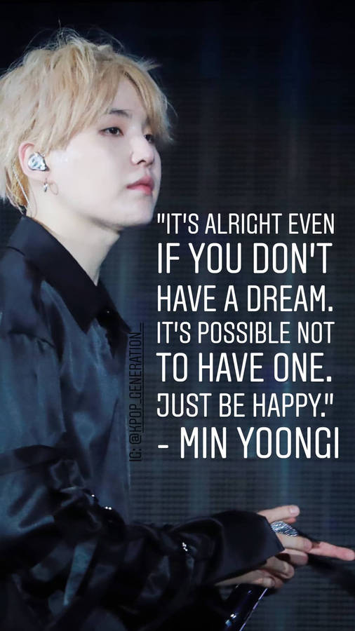 Bts Suga Savage Quote Wallpaper