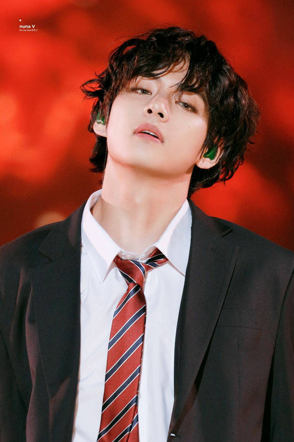 Bts Tae Hyung Piercing Stare Wallpaper