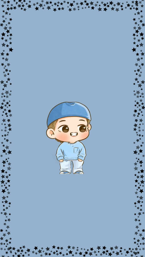 Bts Tinytan V Chibi Fan Art Wallpaper