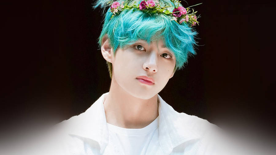 Bts V Flower Crown Wallpaper