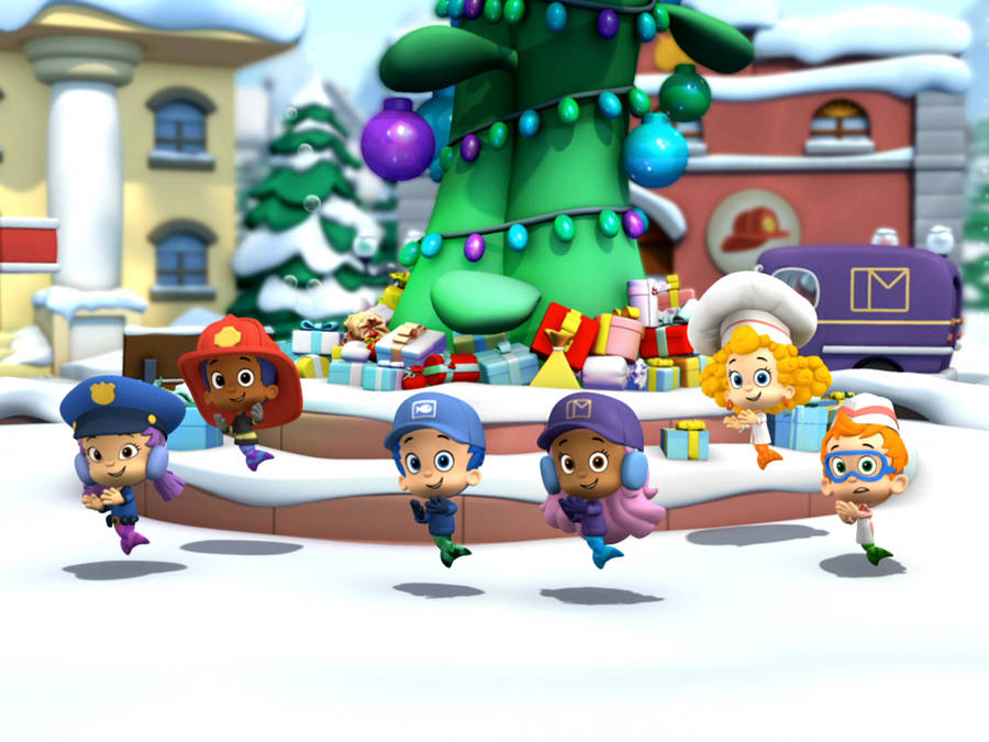 Bubble Guppies Happy Holidays Christmas Wallpaper