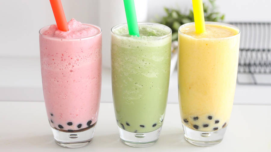 Bubble Tea Smoothies Wallpaper