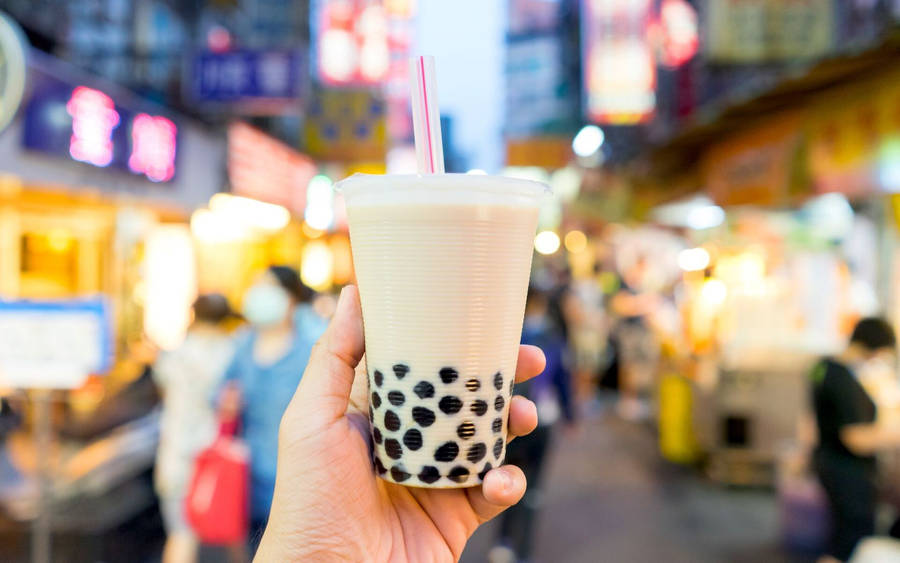 Bubble Tea Street Food Wallpaper