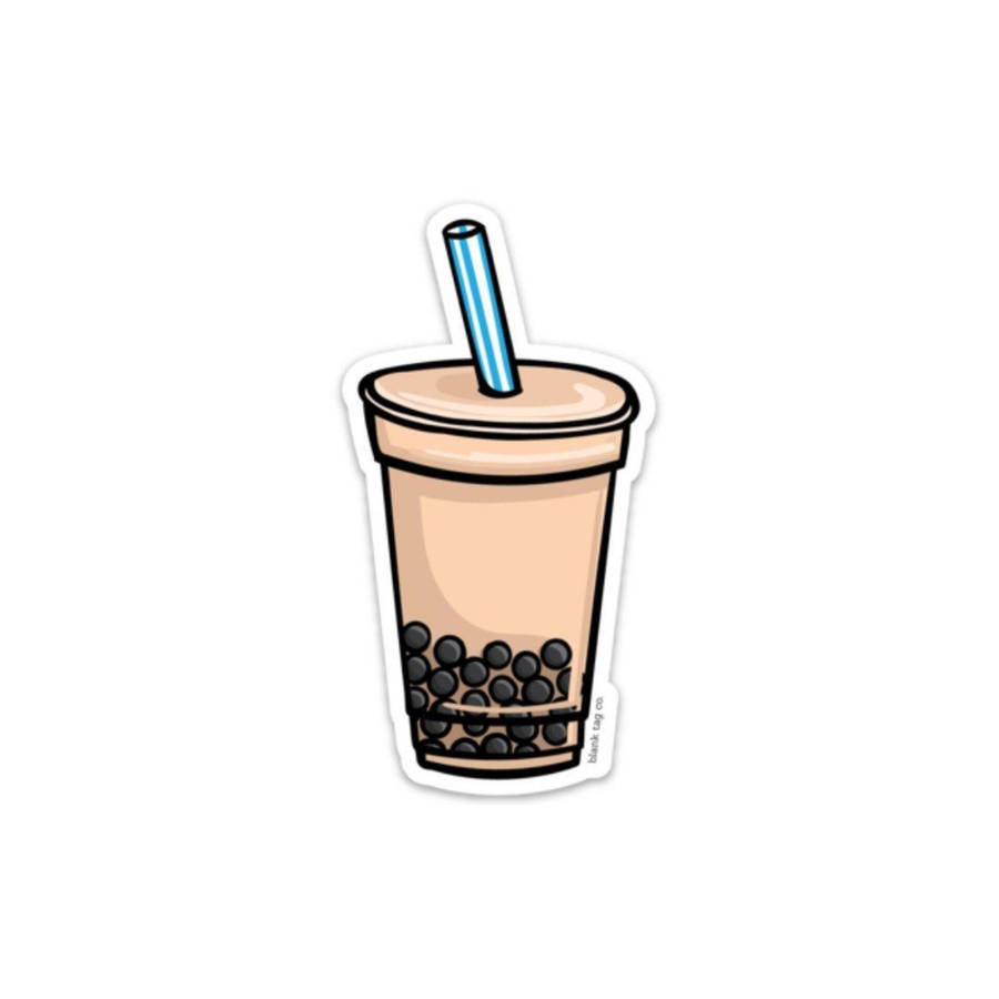 Bubble Tea Tumbler Sticker Wallpaper