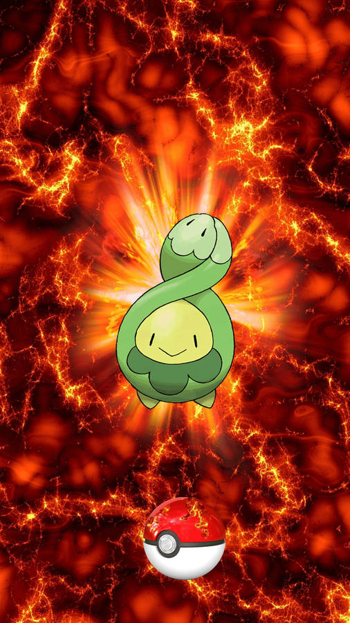 Budew In Lava Background Wallpaper