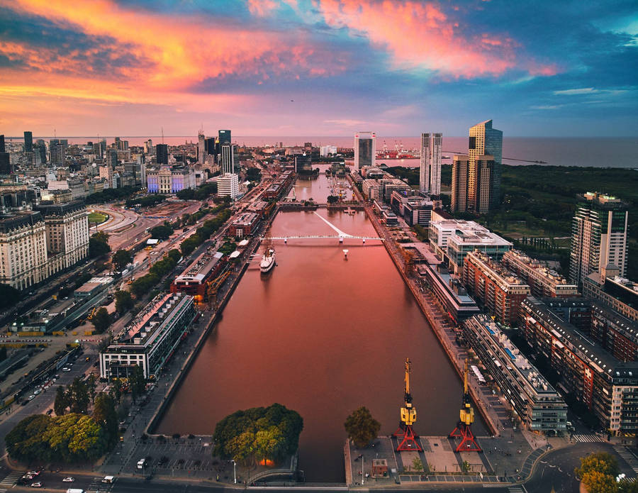 Buenos Aires Aerial Puerto Madero Wallpaper