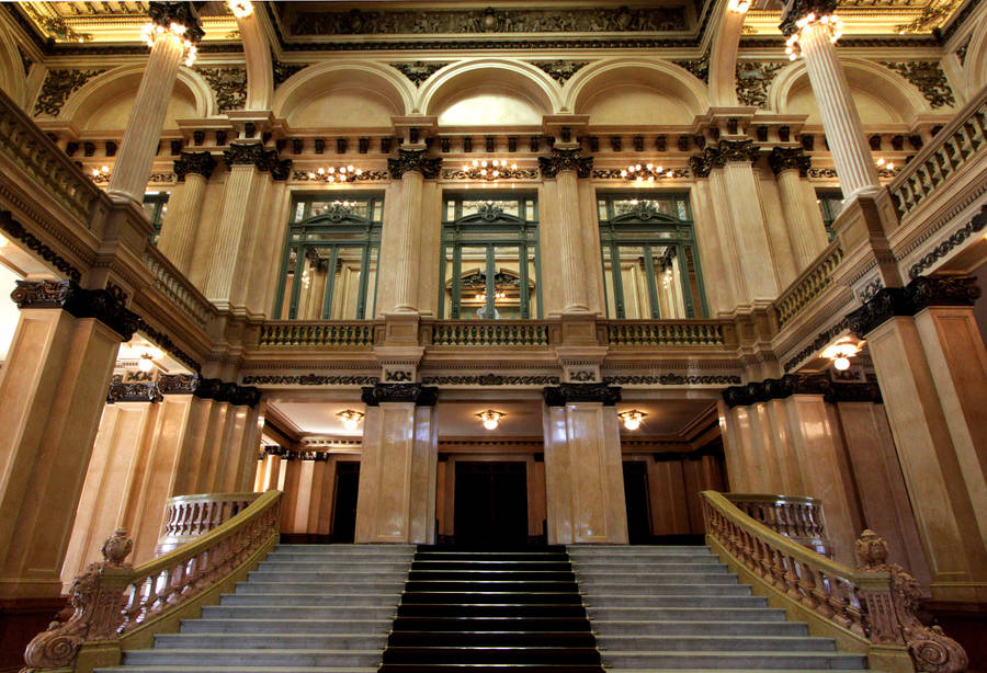 Buenos Aires Teatro Colón Foyer Wallpaper