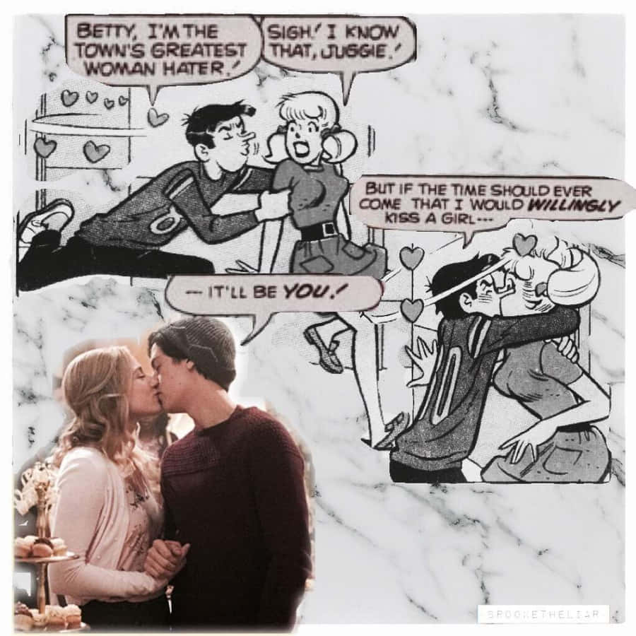 Bughead Comicand T V Comparison Wallpaper