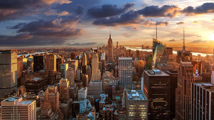 Building New York City Skyline Wallpaper