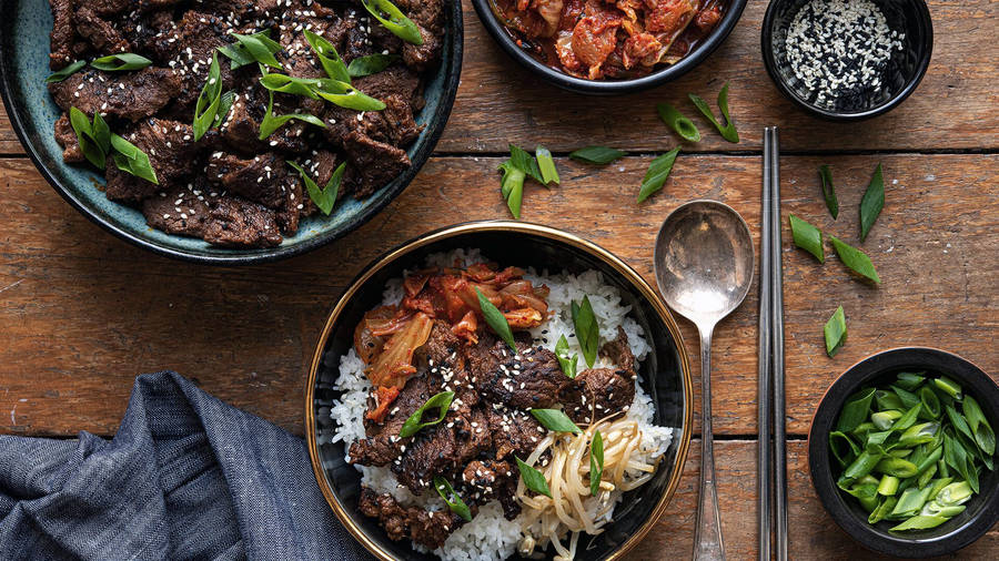 Bulgogi Kimchi Korean Wallpaper