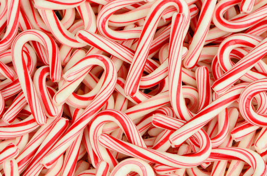 Bulk Of Candy Canes Wallpaper