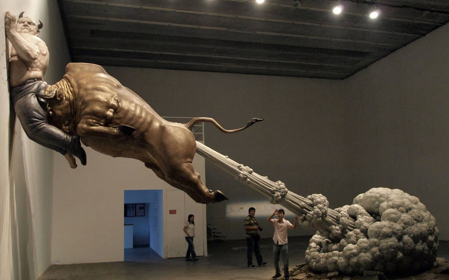 Bull Fart Art Gallery Piece Wallpaper