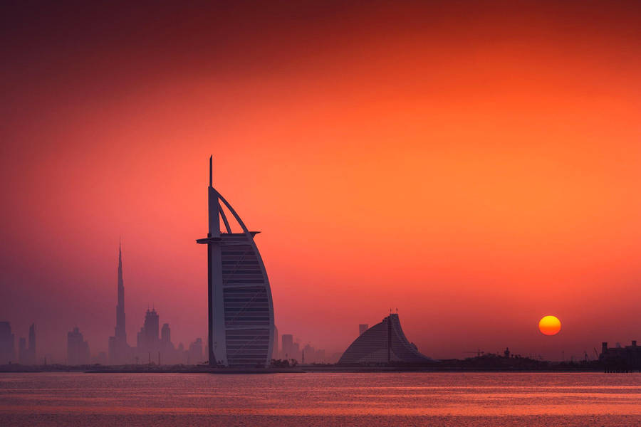 Burj Al Arab Beautiful Sunset Wallpaper