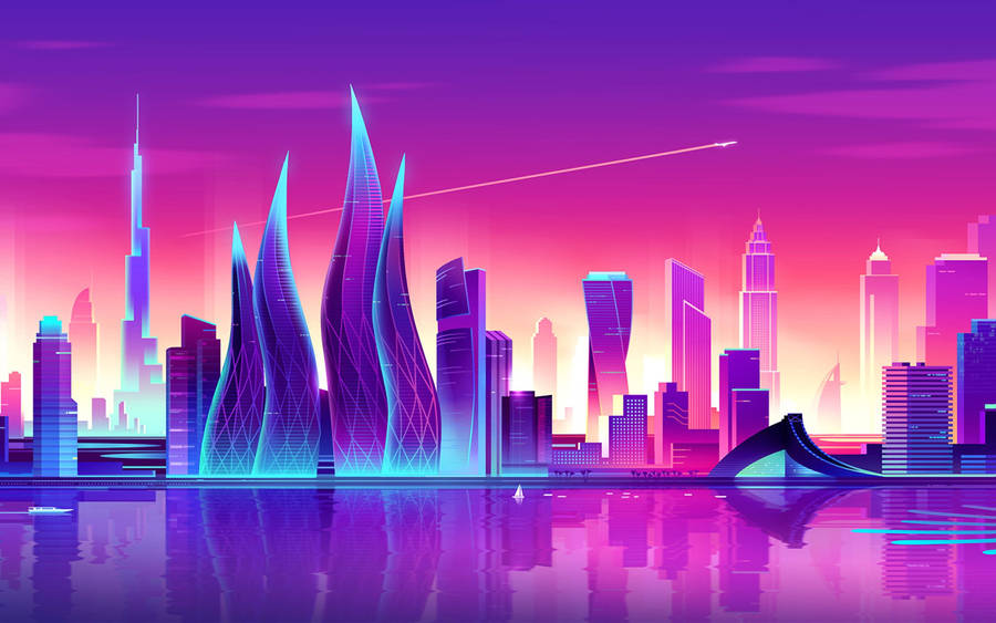 Burj Khalifa Vector Digital Art Wallpaper