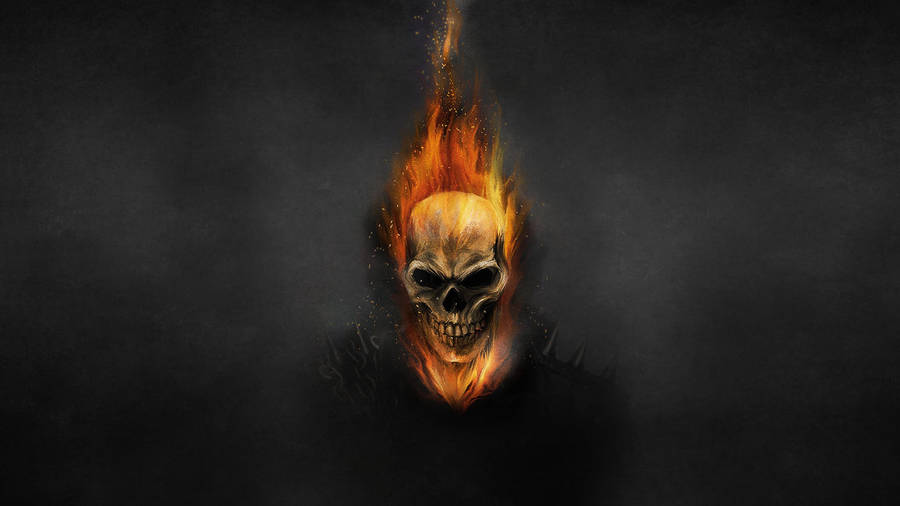 Burning Skull Of Black Devil Hd Wallpaper