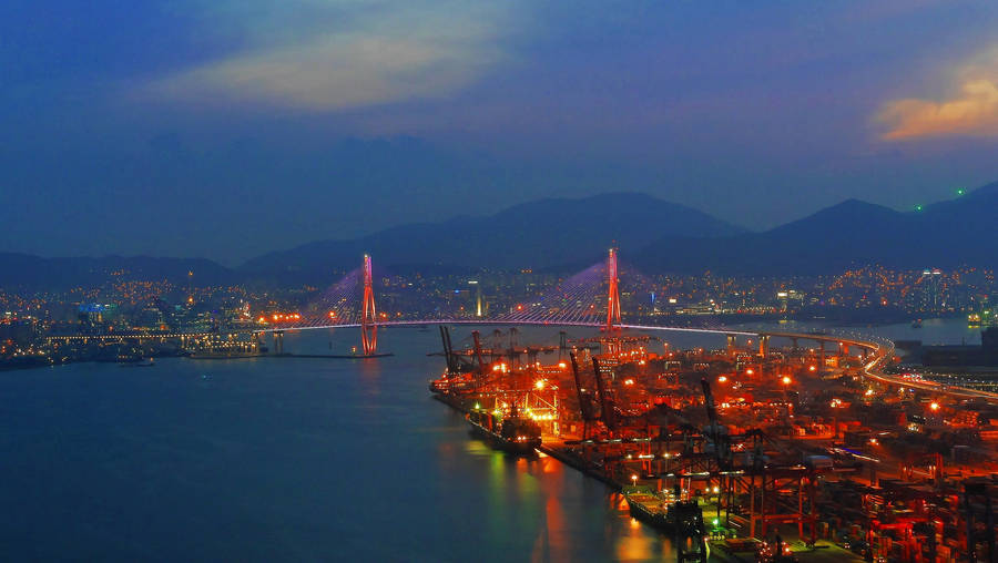 Busan City Port Wallpaper