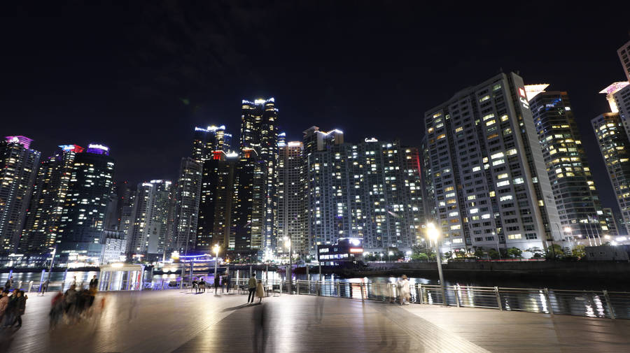 Busan Marina City Skyscrapers Wallpaper