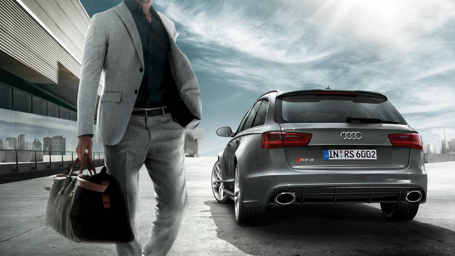 Businessman And His Audi Rs Wallpaper