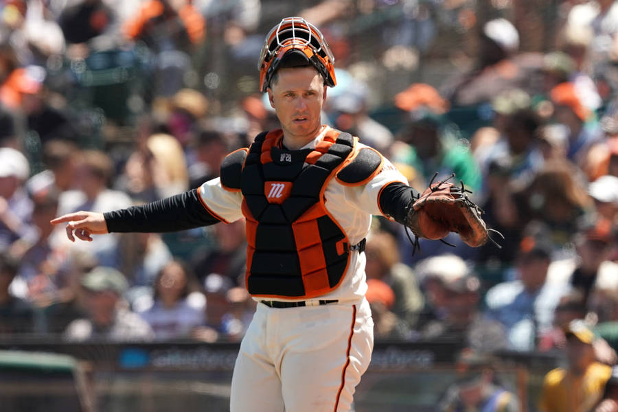 Buster Posey Catcher's Gear Wallpaper