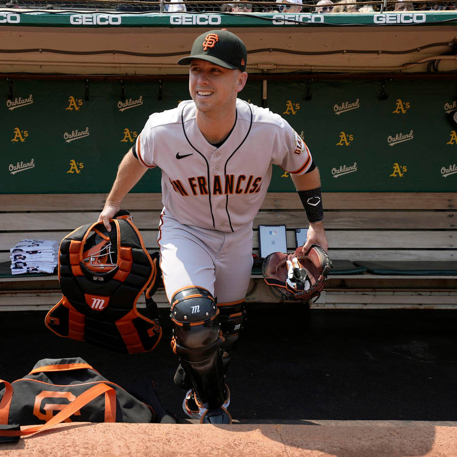 Buster Posey Off Bench Wallpaper