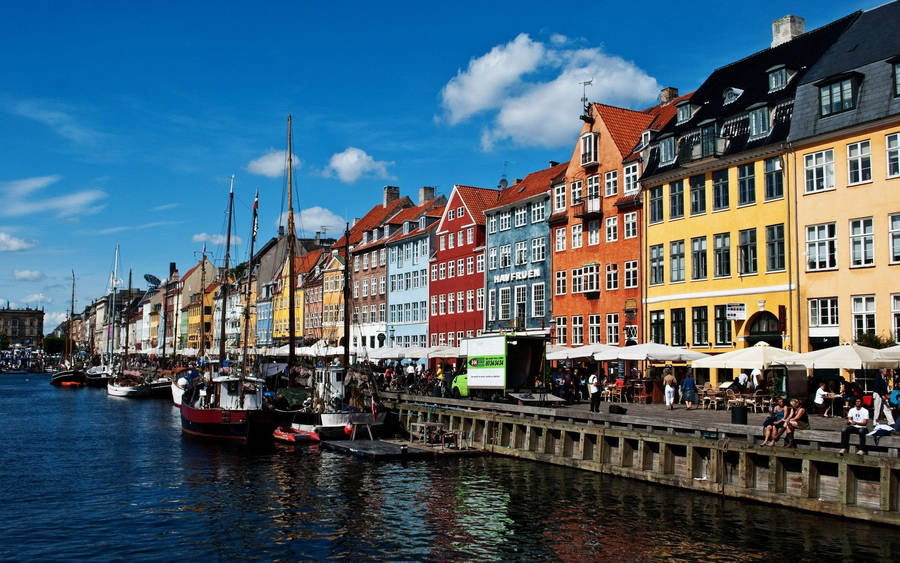 Bustling City Life In Copenhagen Wallpaper