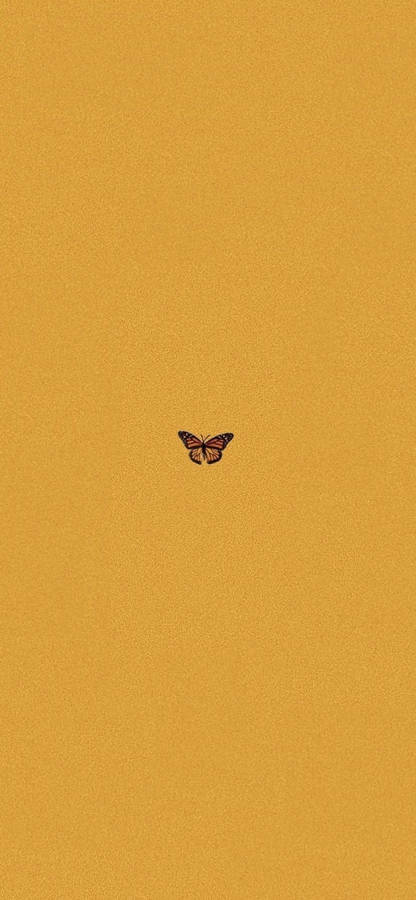 Butterfly Aesthetic Yellow Mustard Wallpaper