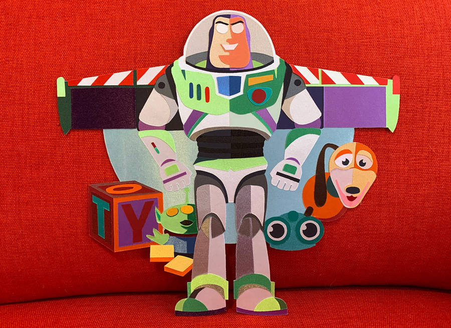 Buzz Lightyear Paper Art Wallpaper