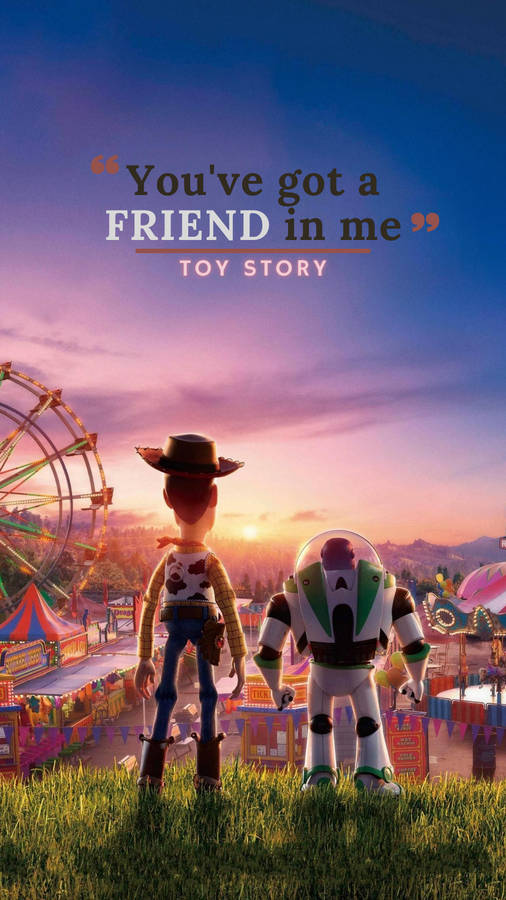 Buzz Woody Friendship Toy Story 2 Wallpaper