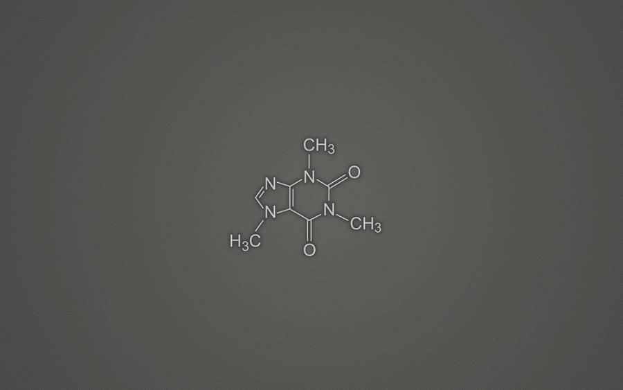 Caffeine Molecular Structure Minimalist Ipad Wallpaper