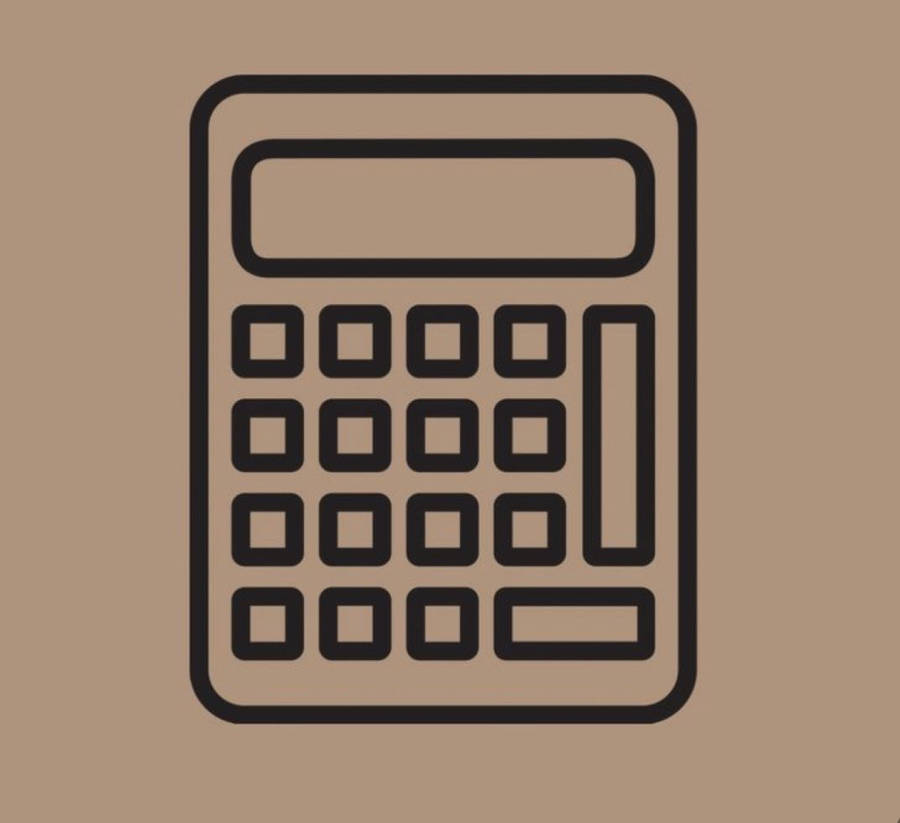 Calculator Digital Art Outline Wallpaper