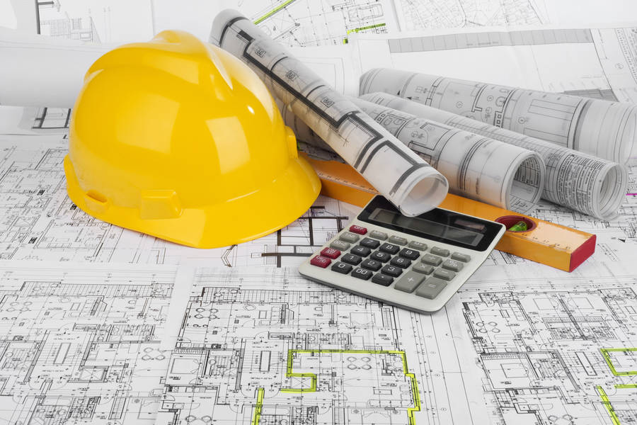 Calculator With A Hard Hat Wallpaper