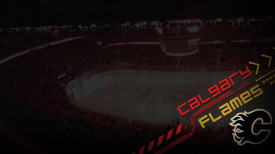 Calgary Flames Dark Theme Poster Wallpaper