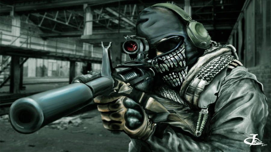 Call Of Duty Ghost Cg Sniper Rifle Aiming Wallpaper