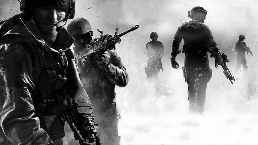 Call Of Duty Modern Warfare 3 Black And White Soldiers Wallpaper