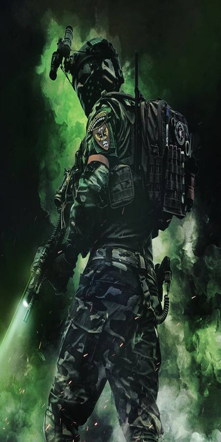 Call Of Duty Phone Green Smoke Wallpaper