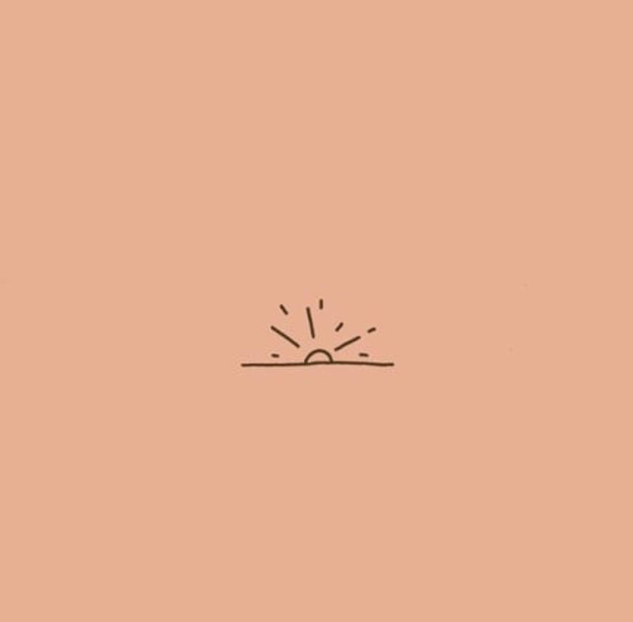 Calming Aesthetic Peach Pink Gradient Wallpaper Wallpaper